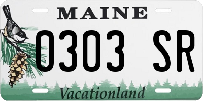 ME license plate 0303SR