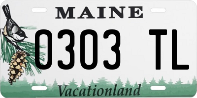ME license plate 0303TL