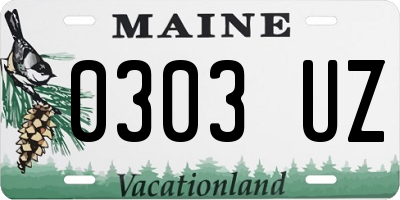 ME license plate 0303UZ