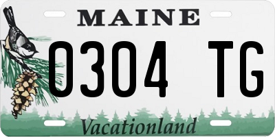 ME license plate 0304TG