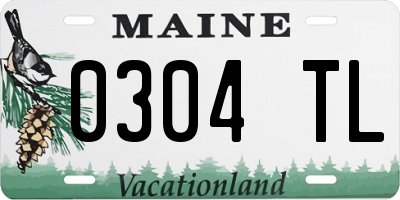 ME license plate 0304TL