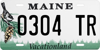 ME license plate 0304TR