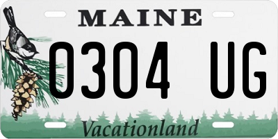 ME license plate 0304UG