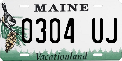 ME license plate 0304UJ