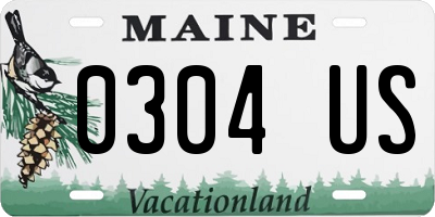 ME license plate 0304US