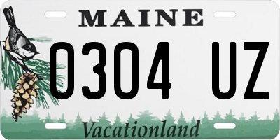 ME license plate 0304UZ