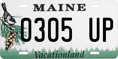 ME license plate 0305UP