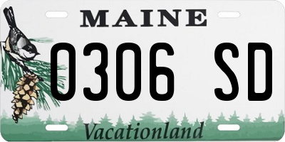 ME license plate 0306SD