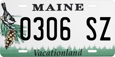 ME license plate 0306SZ