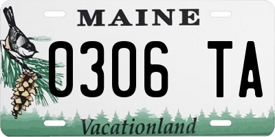 ME license plate 0306TA