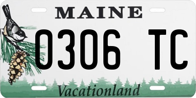 ME license plate 0306TC