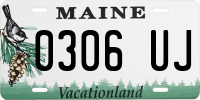 ME license plate 0306UJ