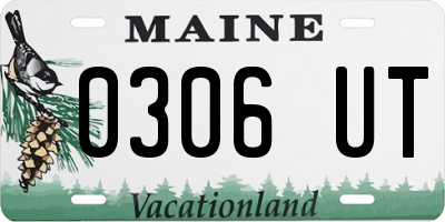 ME license plate 0306UT