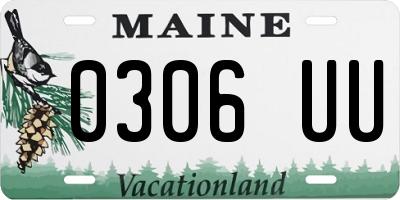 ME license plate 0306UU