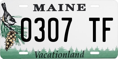 ME license plate 0307TF