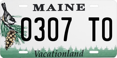 ME license plate 0307TO