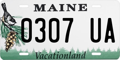 ME license plate 0307UA