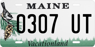 ME license plate 0307UT