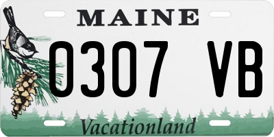 ME license plate 0307VB