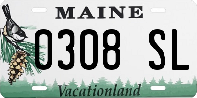 ME license plate 0308SL