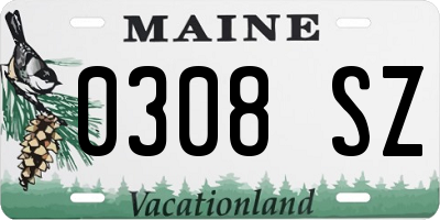 ME license plate 0308SZ