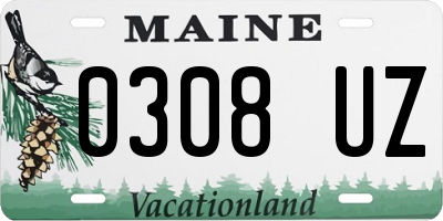 ME license plate 0308UZ