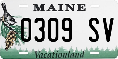 ME license plate 0309SV
