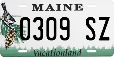 ME license plate 0309SZ