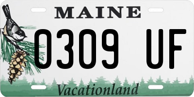 ME license plate 0309UF