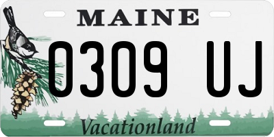 ME license plate 0309UJ