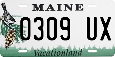 ME license plate 0309UX