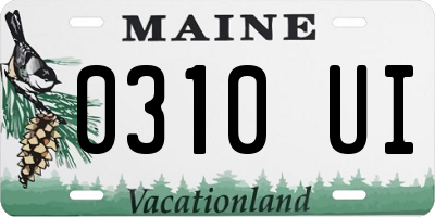 ME license plate 0310UI