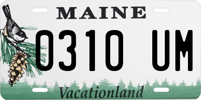 ME license plate 0310UM