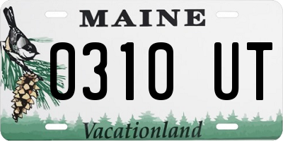 ME license plate 0310UT