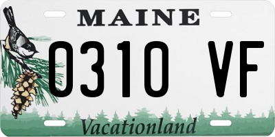 ME license plate 0310VF