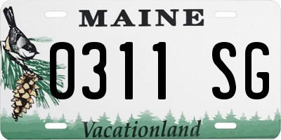 ME license plate 0311SG