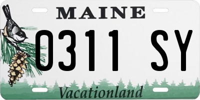 ME license plate 0311SY