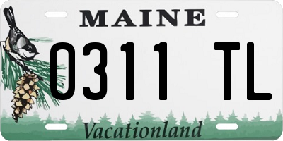 ME license plate 0311TL