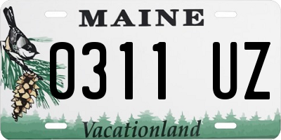 ME license plate 0311UZ