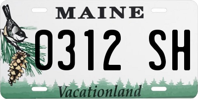 ME license plate 0312SH