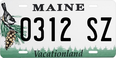 ME license plate 0312SZ