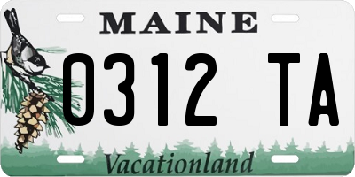 ME license plate 0312TA