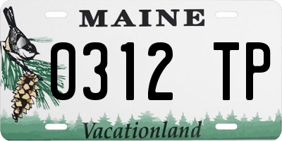 ME license plate 0312TP