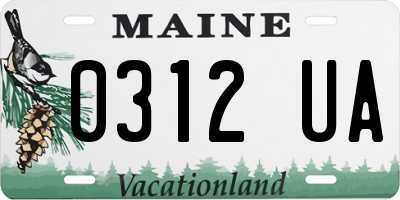 ME license plate 0312UA