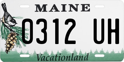 ME license plate 0312UH