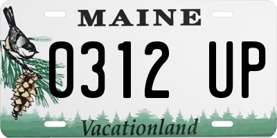 ME license plate 0312UP