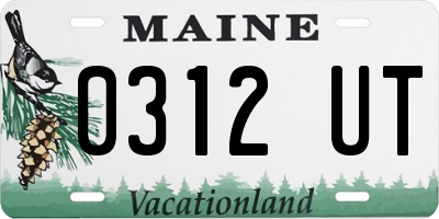 ME license plate 0312UT