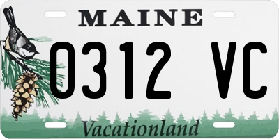 ME license plate 0312VC