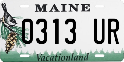 ME license plate 0313UR