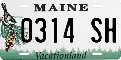 ME license plate 0314SH